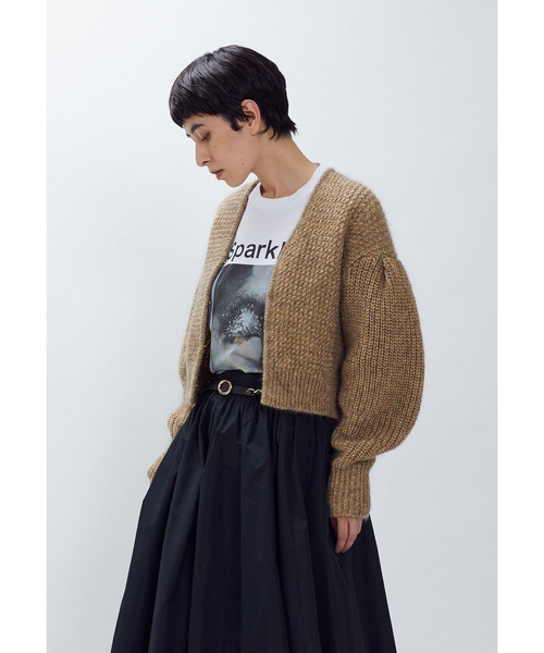 1er Arrondissement(プルミエアロンディスモン)の「ラメモヘアリリヤーンボレロカーディガン(ニット/セーター・レディース・ゴールド/シルバー系その他・FREE)」の5枚目の写真