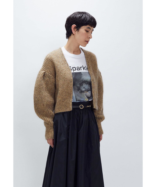 セール】ラメモヘアリリヤーンボレロカーディガン（ニット/セーター