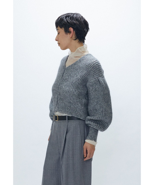1er Arrondissement(プルミエアロンディスモン)の「ラメモヘアリリヤーンボレロカーディガン(ニット/セーター・レディース・ゴールド/シルバー系その他・FREE)」の20枚目の写真