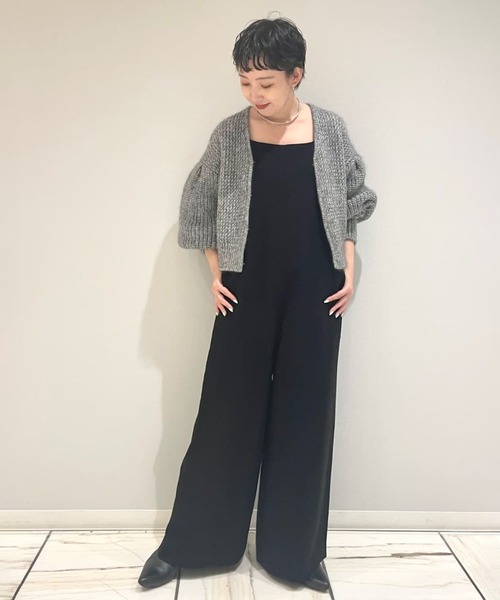 1er Arrondissement(プルミエアロンディスモン)の「ラメモヘアリリヤーンボレロカーディガン(ニット/セーター・レディース・ゴールド/シルバー系その他・FREE)」の4枚目の写真