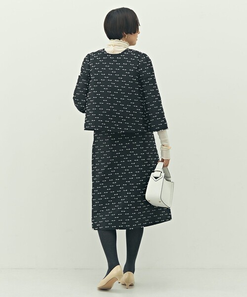 NOLLEY’S（ノーリーズ）の「《セットアップ対応》ウォッシャブルリボンジャガードAラインスカート（スカート・レディース・ベージュ系その他/ブラック系その他・36/38）」の18枚目の写真