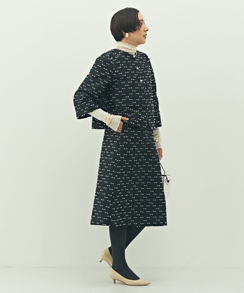 NOLLEY’S（ノーリーズ）の「《セットアップ対応》ウォッシャブルリボンジャガードAラインスカート（スカート・レディース・ベージュ系その他/ブラック系その他・36/38）」の16枚目の写真