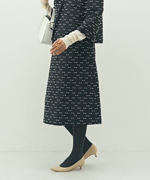 NOLLEY’S（ノーリーズ）の「《セットアップ対応》ウォッシャブルリボンジャガードAラインスカート（スカート・レディース・ベージュ系その他/ブラック系その他・36/38）」の20枚目の写真
