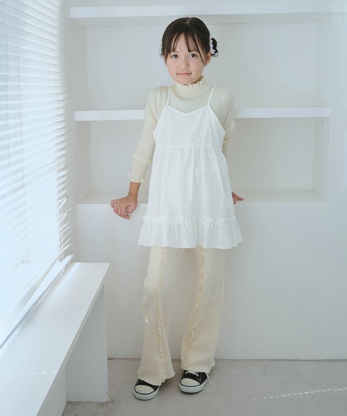 ROPE' PICNIC（ロペピクニック）の「【KIDS/キッズ】レースチュニックワンピース（ワンピース・キッズ・ホワイト/オフホワイト・S/L/M）」の3枚目の写真