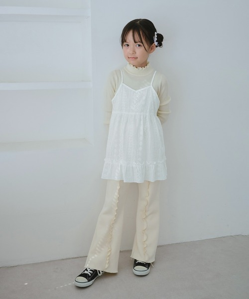 ROPE' PICNIC（ロペピクニック）の「【KIDS/キッズ】レースチュニックワンピース（ワンピース・キッズ・ホワイト/オフホワイト・S/L/M）」の4枚目の写真