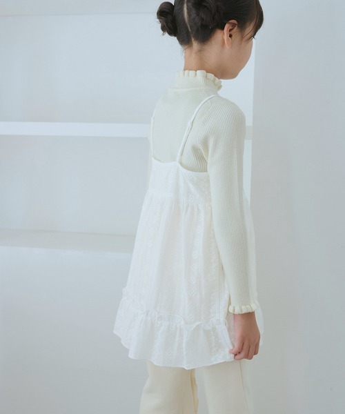 ROPE' PICNIC（ロペピクニック）の「【KIDS/キッズ】レースチュニックワンピース（ワンピース・キッズ・ホワイト/オフホワイト・S/L/M）」の5枚目の写真
