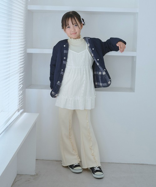 ROPE' PICNIC（ロペピクニック）の「【KIDS/キッズ】レースチュニックワンピース（ワンピース・キッズ・ホワイト/オフホワイト・S/L/M）」の6枚目の写真