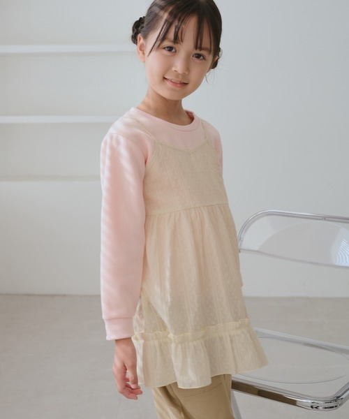 ROPE' PICNIC（ロペピクニック）の「【KIDS/キッズ】レースチュニックワンピース（ワンピース・キッズ・ホワイト/オフホワイト・S/L/M）」の9枚目の写真