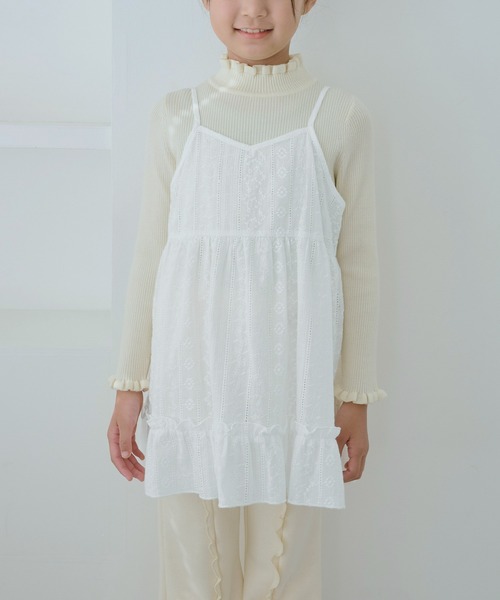ROPE' PICNIC（ロペピクニック）の「【KIDS/キッズ】レースチュニックワンピース（ワンピース・キッズ・ホワイト/オフホワイト・S/L/M）」の11枚目の写真