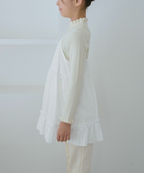 ROPE' PICNIC（ロペピクニック）の「【KIDS/キッズ】レースチュニックワンピース（ワンピース・キッズ・ホワイト/オフホワイト・S/L/M）」の12枚目の写真