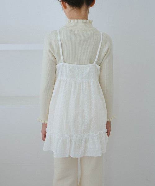 ROPE' PICNIC（ロペピクニック）の「【KIDS/キッズ】レースチュニックワンピース（ワンピース・キッズ・ホワイト/オフホワイト・S/L/M）」の13枚目の写真