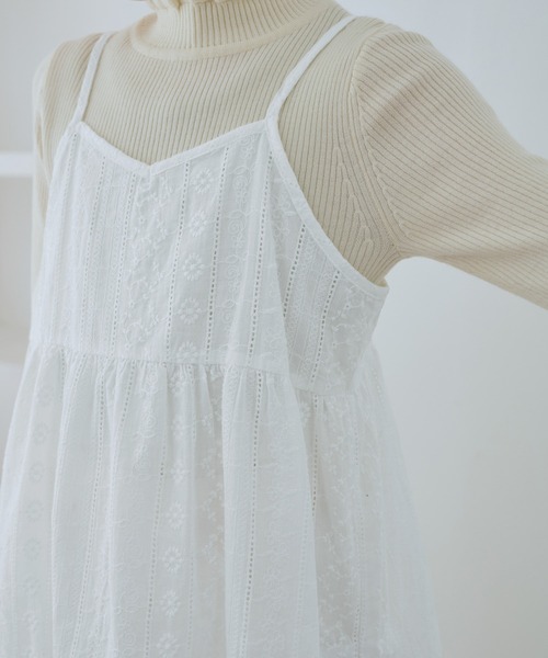 ROPE' PICNIC（ロペピクニック）の「【KIDS/キッズ】レースチュニックワンピース（ワンピース・キッズ・ホワイト/オフホワイト・S/L/M）」の15枚目の写真