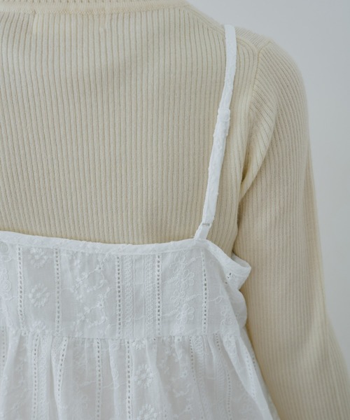 ROPE' PICNIC（ロペピクニック）の「【KIDS/キッズ】レースチュニックワンピース（ワンピース・キッズ・ホワイト/オフホワイト・S/L/M）」の16枚目の写真