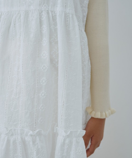 ROPE' PICNIC（ロペピクニック）の「【KIDS/キッズ】レースチュニックワンピース（ワンピース・キッズ・ホワイト/オフホワイト・S/L/M）」の17枚目の写真