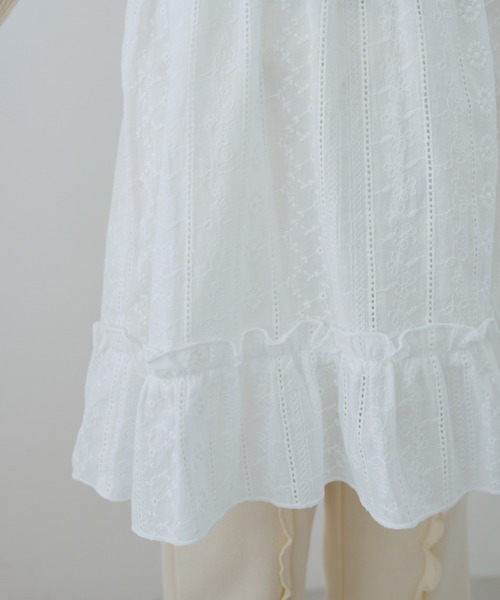 ROPE' PICNIC（ロペピクニック）の「【KIDS/キッズ】レースチュニックワンピース（ワンピース・キッズ・ホワイト/オフホワイト・S/L/M）」の18枚目の写真