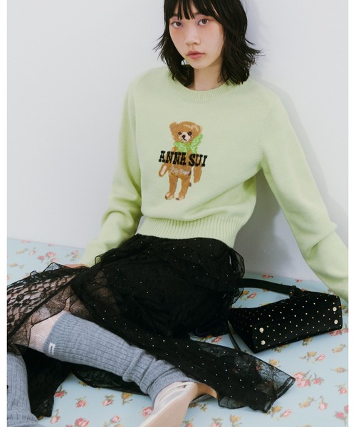 ANNA SUI（アナスイ）の「【LILY BROWN ×ANNA SUI】バタフライLily Bearニット（ニット/セーター・レディース・ミント/パープル/ネイビー/オフホワイト・FREE）」の2枚目の写真