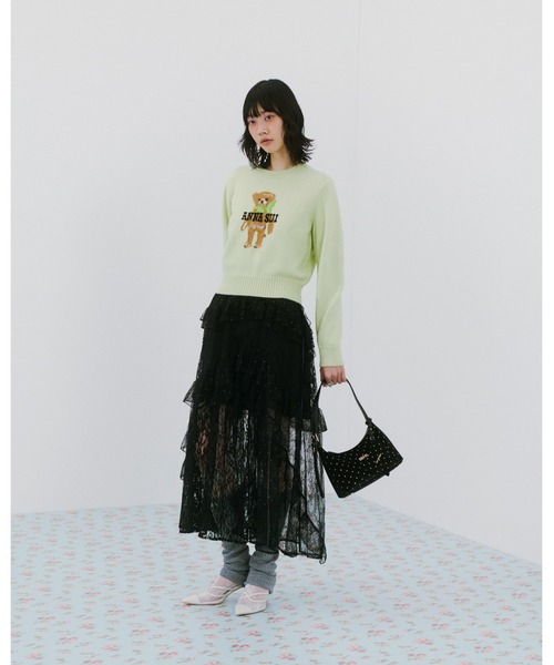 ANNA SUI（アナスイ）の「【LILY BROWN ×ANNA SUI】バタフライLily Bearニット（ニット/セーター・レディース・ミント/パープル/ネイビー/オフホワイト・FREE）」の13枚目の写真