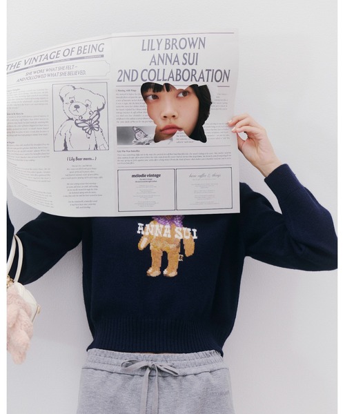 【LILY BROWN ×ANNA SUI 】バタフライLilyBear ニット LILY BROWN ×ANNA SUI】バタフライLily Bearニット(ニット)｜トップス