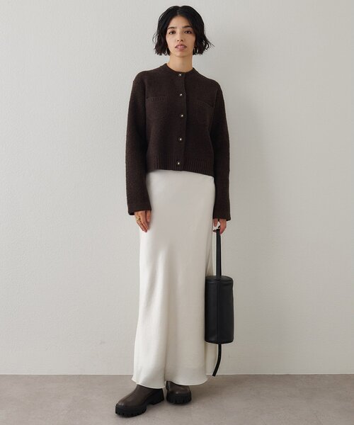 Whim Gazette（ウィムガゼット）の「サテンフレアスカート（スカート・レディース・ブラック/オフホワイト・38/36）」の14枚目の写真