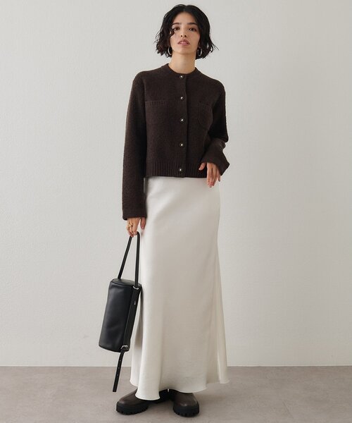 Whim Gazette（ウィムガゼット）の「サテンフレアスカート（スカート・レディース・ブラック/オフホワイト・38/36）」の15枚目の写真