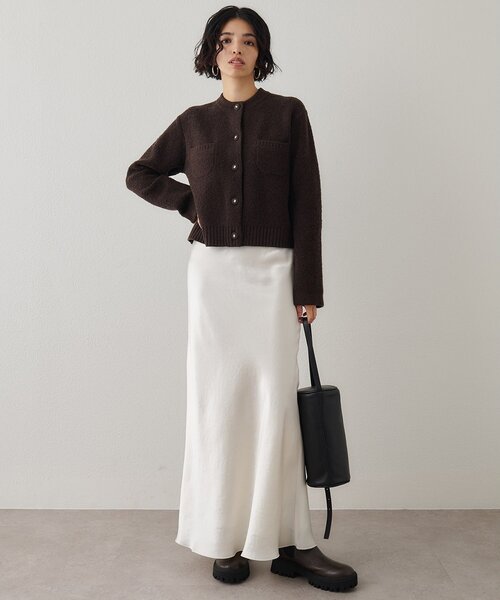 Whim Gazette（ウィムガゼット）の「サテンフレアスカート（スカート・レディース・ブラック/オフホワイト・38/36）」の16枚目の写真