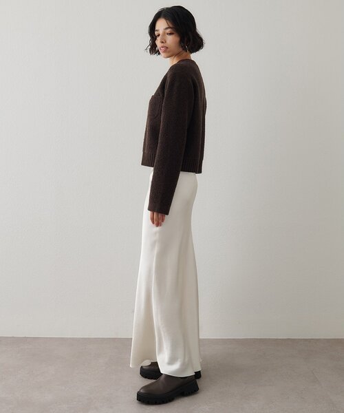 Whim Gazette（ウィムガゼット）の「サテンフレアスカート（スカート・レディース・ブラック/オフホワイト・38/36）」の17枚目の写真