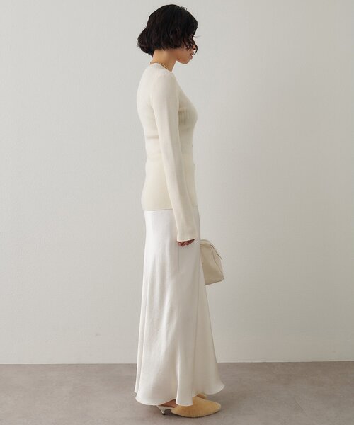 Whim Gazette（ウィムガゼット）の「サテンフレアスカート（スカート・レディース・ブラック/オフホワイト・38/36）」の22枚目の写真