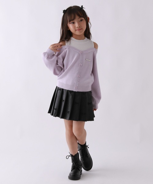 repipi armario（レピピ アルマリオ）の「【10C REPIPI】フェイクレザーリボンスカート（スカート・キッズ・ブラック・130/120/110）」の7枚目の写真