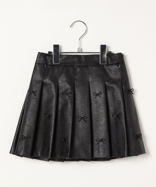 repipi armario（レピピ アルマリオ）の「【10C REPIPI】フェイクレザーリボンスカート（スカート・キッズ・ブラック・130/120/110）」の10枚目の写真