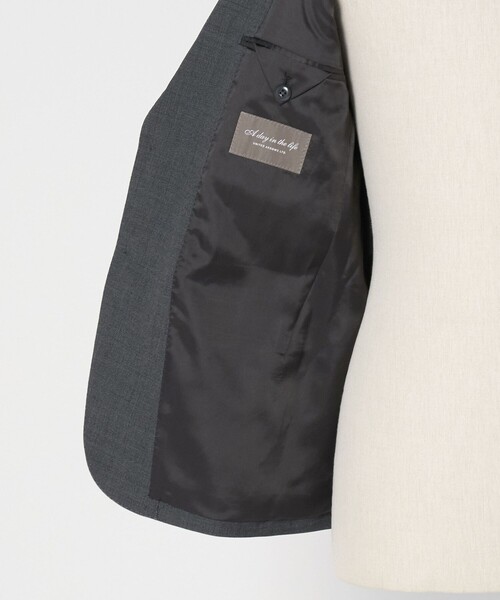 A DAY IN THE LIFE UNITED ARROWS(アデイインザライフユナイテッドアローズ)の「メランジ ドビー 2ボタンジャケット-セットアップ対応-<A DAY IN THE LIFE>(テーラードジャケット・メンズ・ダークグレー/ネイビー・M/L/S/XL)」の13枚目の写真
