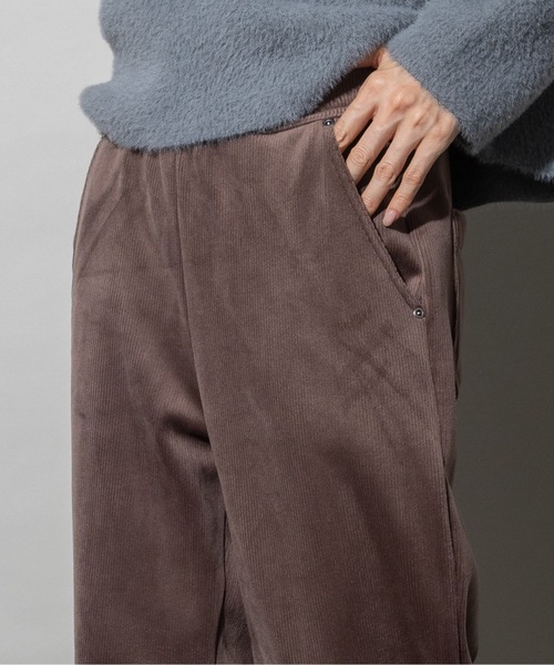 lodie(ロディ)の「ストレッチコール ワイドパンツ(その他パンツ・レディース・ブラウン/ベージュ/カーキ/ブラック・FREE)」の8枚目の写真