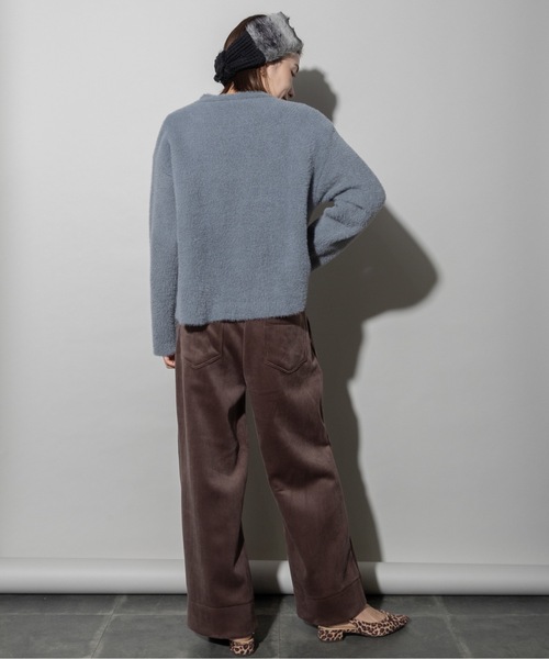 lodie(ロディ)の「ストレッチコール ワイドパンツ(その他パンツ・レディース・ブラウン/ベージュ/カーキ/ブラック・FREE)」の9枚目の写真