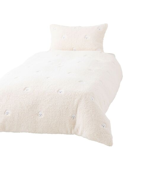 今の季節に！★フランフラン　ふわふわフトンカバーダブルサイズとピロケース2枚 セール】【あったか寝具】WARMY もこもこ プードル×ボア 掛け布団