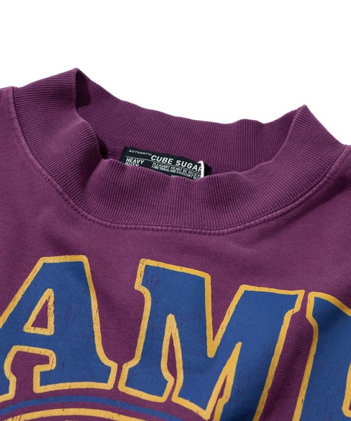 CUBE SUGAR（キューブシュガー）の「CUBE SUGAR/キューブシュガー　裏毛パウダー加工BigプリントPO（スウェット・レディース・パープル/グリーン・FREE）」の3枚目の写真