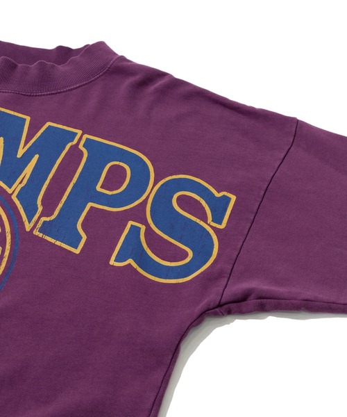 CUBE SUGAR（キューブシュガー）の「CUBE SUGAR/キューブシュガー　裏毛パウダー加工BigプリントPO（スウェット・レディース・パープル/グリーン・FREE）」の5枚目の写真