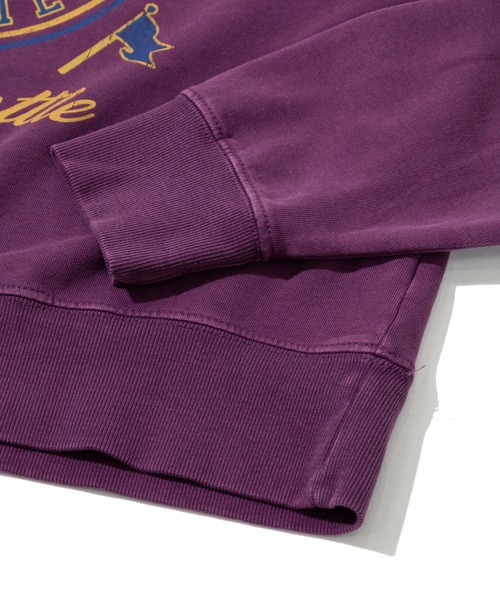 CUBE SUGAR（キューブシュガー）の「CUBE SUGAR/キューブシュガー　裏毛パウダー加工BigプリントPO（スウェット・レディース・パープル/グリーン・FREE）」の7枚目の写真