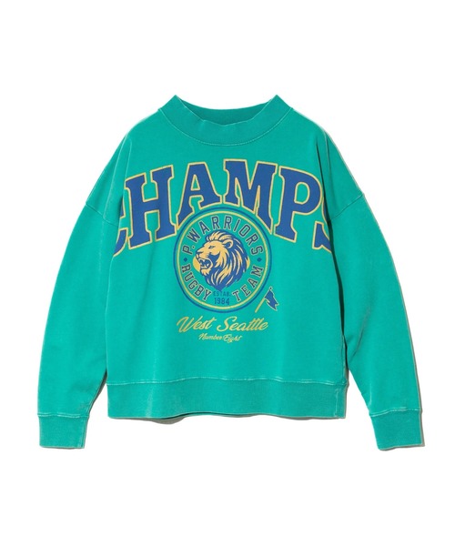 CUBE SUGAR（キューブシュガー）の「CUBE SUGAR/キューブシュガー　裏毛パウダー加工BigプリントPO（スウェット・レディース・パープル/グリーン・FREE）」の11枚目の写真