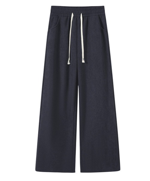 DAY CLOSET（デイ クローゼット）の「【裏起毛/大きいサイズ有/ゴム入り/調節紐付き】冬もぽかぽか。コーデュロイイージーワイドパンツ レディース（その他パンツ・レディース・ダークグレー/ブラウン/ブラック/アイボリー・L/M/XL/S）」の12枚目の写真