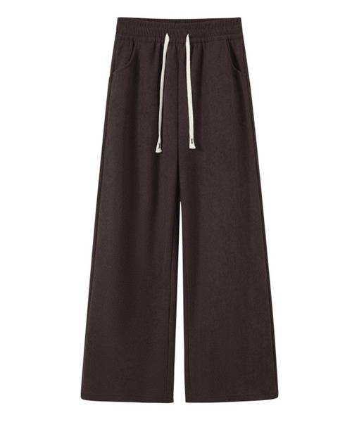 DAY CLOSET（デイ クローゼット）の「【裏起毛/大きいサイズ有/ゴム入り/調節紐付き】冬もぽかぽか。コーデュロイイージーワイドパンツ レディース（その他パンツ・レディース・ダークグレー/ブラウン/ブラック/アイボリー・L/M/XL/S）」の13枚目の写真