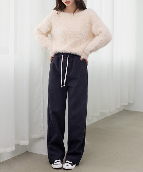 DAY CLOSET（デイ クローゼット）の「【裏起毛/大きいサイズ有/ゴム入り/調節紐付き】冬もぽかぽか。コーデュロイイージーワイドパンツ レディース（その他パンツ・レディース・ダークグレー/ブラウン/ブラック/アイボリー・L/M/XL/S）」の20枚目の写真