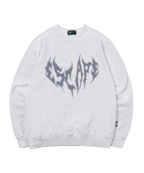ESCAPEFROM（エスケープフロム）の「THORN LOGOプリント スウェット ホワイトメランジ（スウェット・レディース・その他・LARGE/MEDIUM）」の2枚目の写真