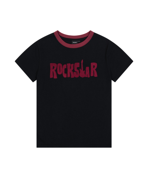 AAKAM(アーカム)の「ROCKSTAR Boucle Half Top (Black)(Tシャツ/カットソー・レディース・その他・2/1)」の1枚目の写真