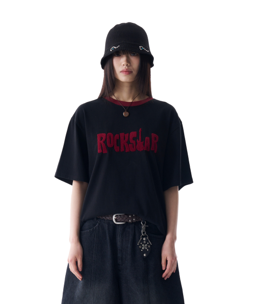 AAKAM(アーカム)の「ROCKSTAR Boucle Half Top (Black)(Tシャツ/カットソー・レディース・その他・2/1)」の4枚目の写真