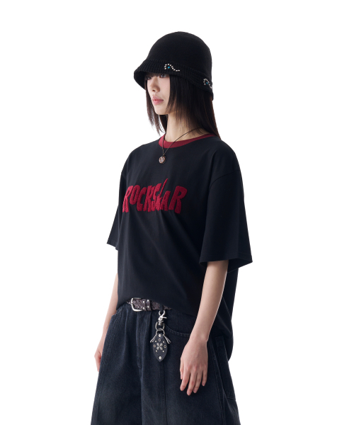 AAKAM(アーカム)の「ROCKSTAR Boucle Half Top (Black)(Tシャツ/カットソー・レディース・その他・2/1)」の5枚目の写真