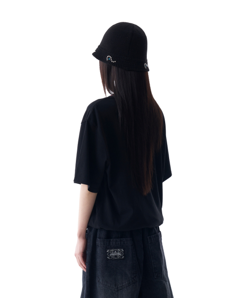 AAKAM(アーカム)の「ROCKSTAR Boucle Half Top (Black)(Tシャツ/カットソー・レディース・その他・2/1)」の6枚目の写真