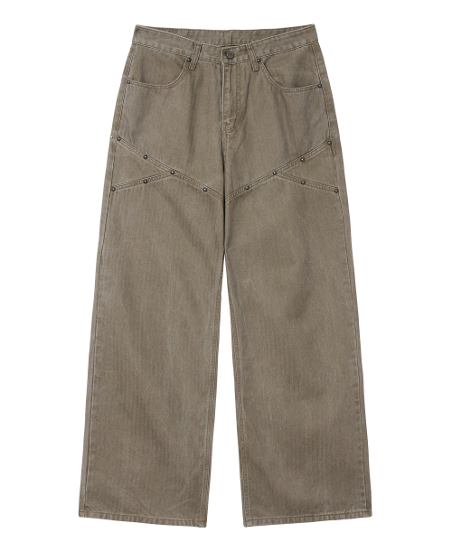 Midnight Move（ミッドナイトムーブ）の「hb rivet pants (brown)（その他パンツ・レディース・その他・SMALL/MEDIUM）」の2枚目の写真