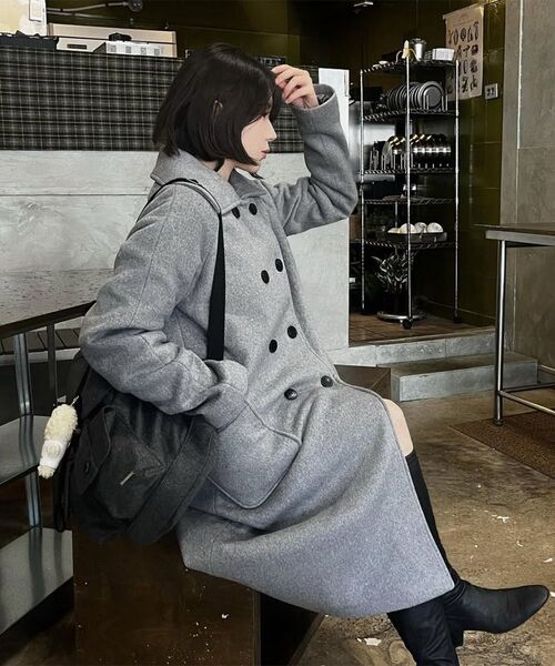 Miseki SEOUL(ミセキソウル)の「Toggle wool backpack DARK GREY(バックパック/リュック・レディース・その他・OS)」の2枚目の写真