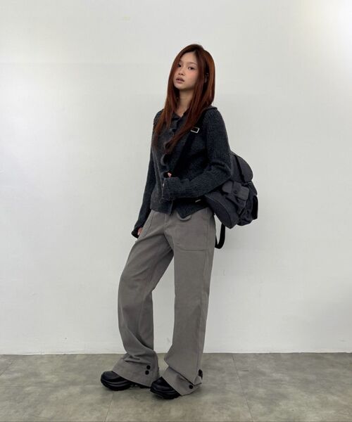 Miseki SEOUL(ミセキソウル)の「Toggle wool backpack DARK GREY(バックパック/リュック・レディース・その他・OS)」の4枚目の写真