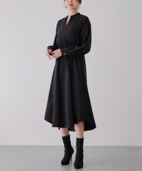 ナチュラルストレッチワンピース