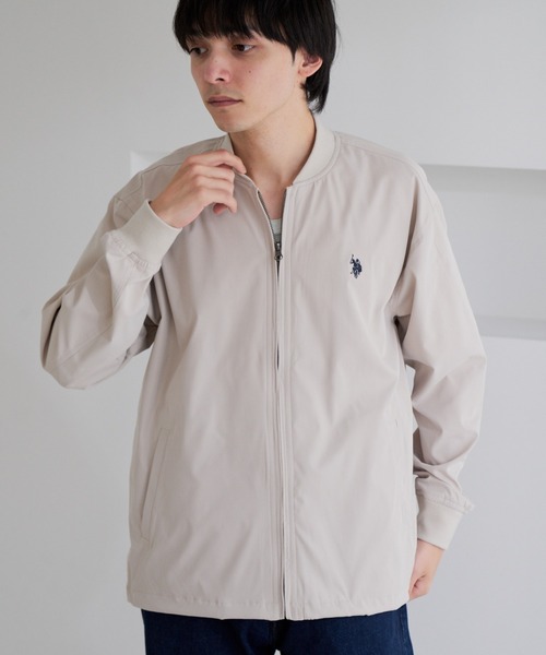 U.S. POLO ASSN.(ユーエスポロアッスン)の「【U.S. POLO ASSN.】ストレッチ リブ ブルゾン(ブルゾン・メンズ・ネイビー/アイボリー・M)」の1枚目の写真